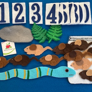 Mouse count felt story - flannel story teacher resource