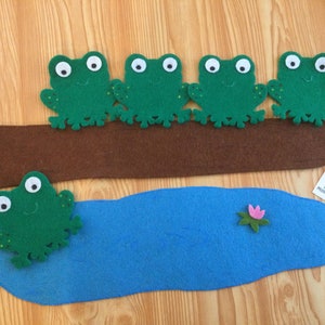 5 Little Speckled Frogs felt story