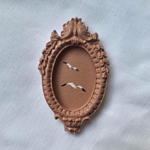Dipinto a olio originale di un piccolo gabbiano, oceano, scena marina dipinta a mano, mini uccelli dipinti a olio, arte murale, pezzo unico per la casa o come idea regalo