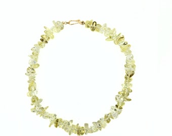 Lemon quartz beaded choker