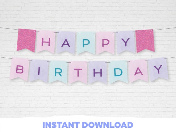 Ice Cream Birthday, Banner. DIY Printable - Instant Download Il_570xn