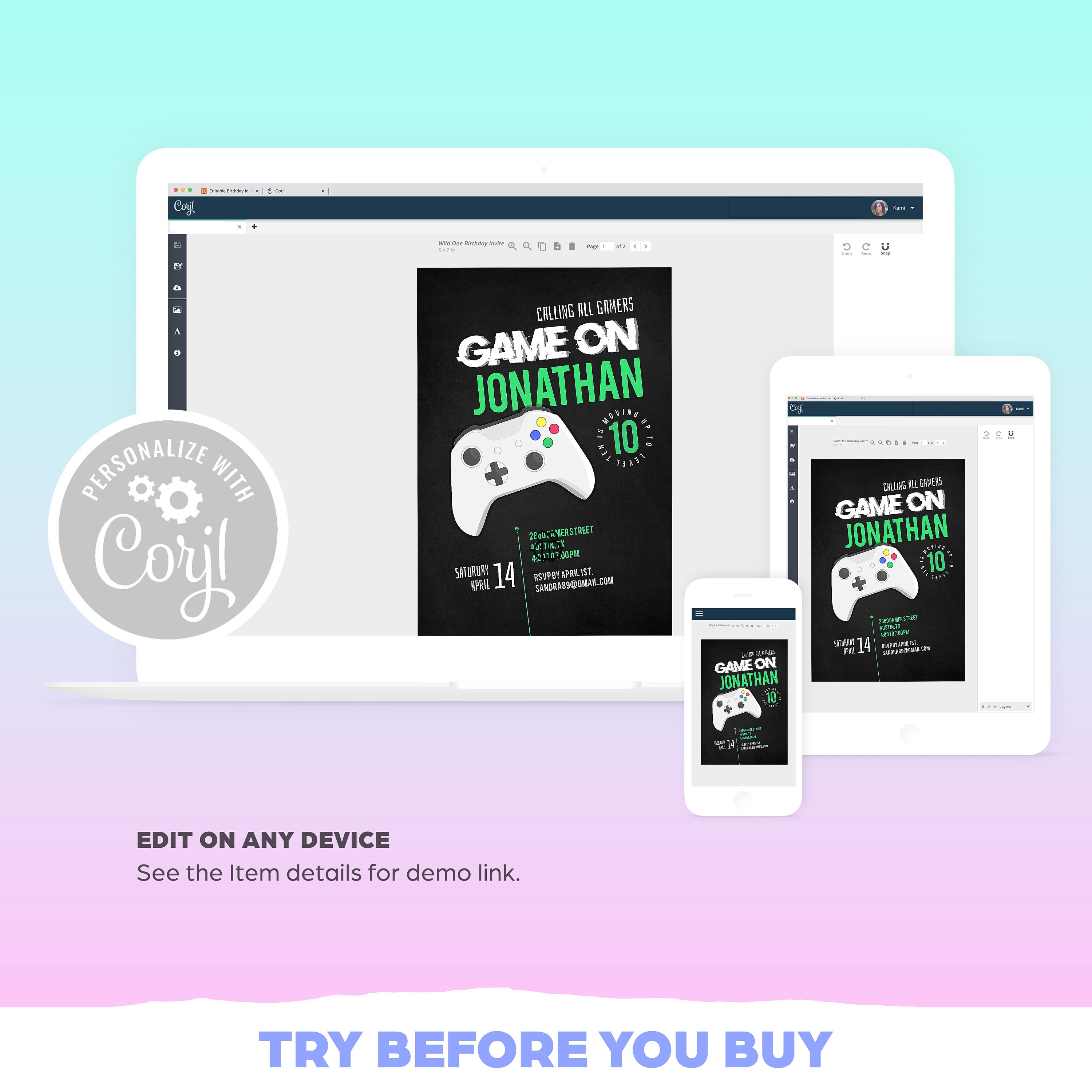 Video Game Invitation Template Gamer Birthday Edit Online Etsy Video Game Invitation Template Gamer Birthday Edit Online Etsy