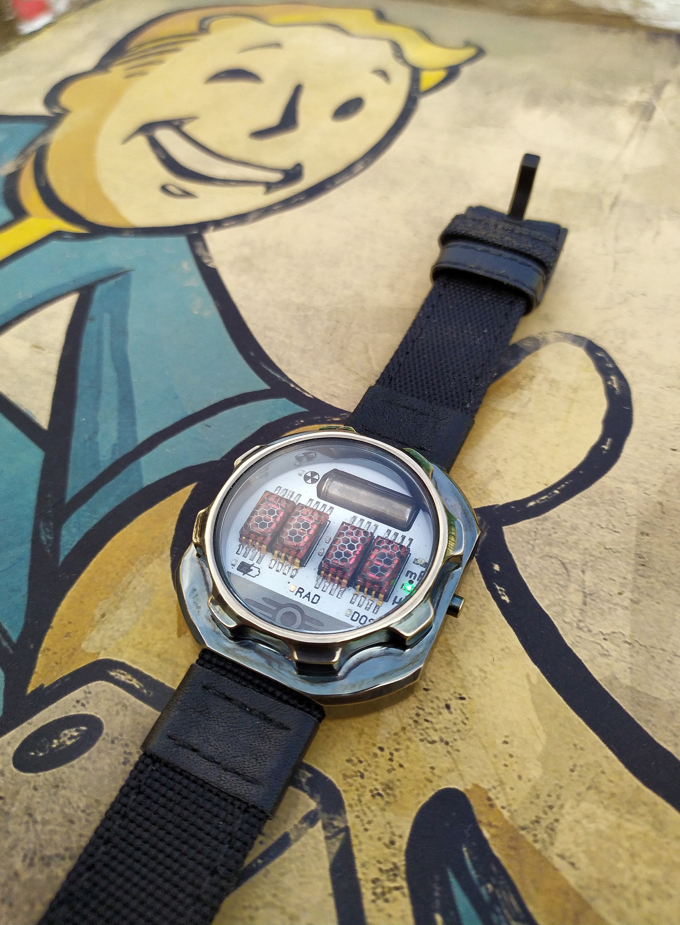 Fallout style wrist watch radiation dosimeter RadBoy Etsy