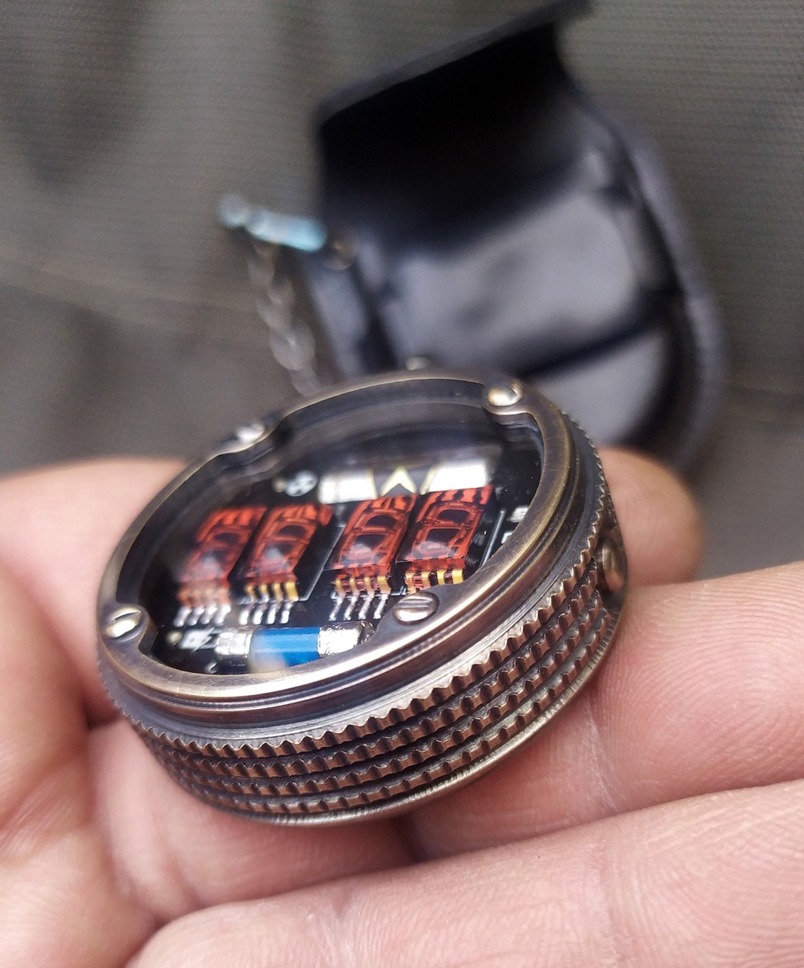 METRO 2033 styled LED pocket watch dosimeter Etsy