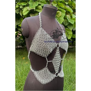 Fashionable Medieval Aluminium Butted 9 mm 16 Guage Chainmail Top For Women