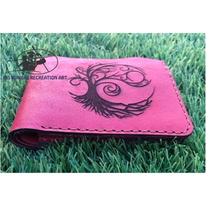 Cartera de cuero V-T / Cartera hecha a mano / Cartera personalizada / Regalo de boda / Regalo de cumpleaños /