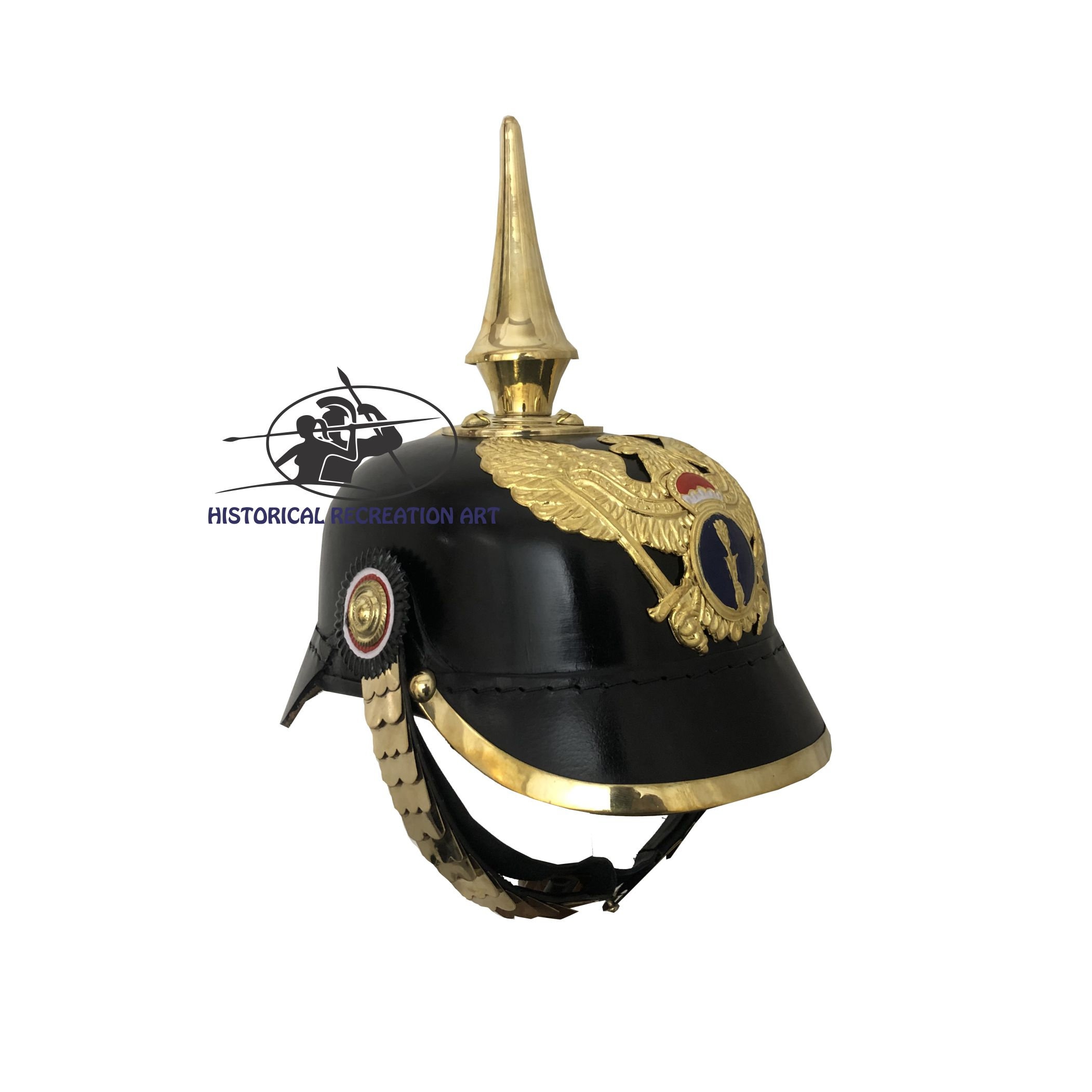 WW1 Allemand Spiked Leather Helmet Pickelhaube - fichier vectoriel numérique - couleurs PMS - France