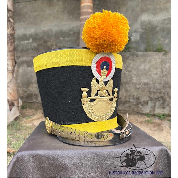 ナポレオン軍のシャコー帽、真鍮の鷲付きフランス軍コスプレ衣装