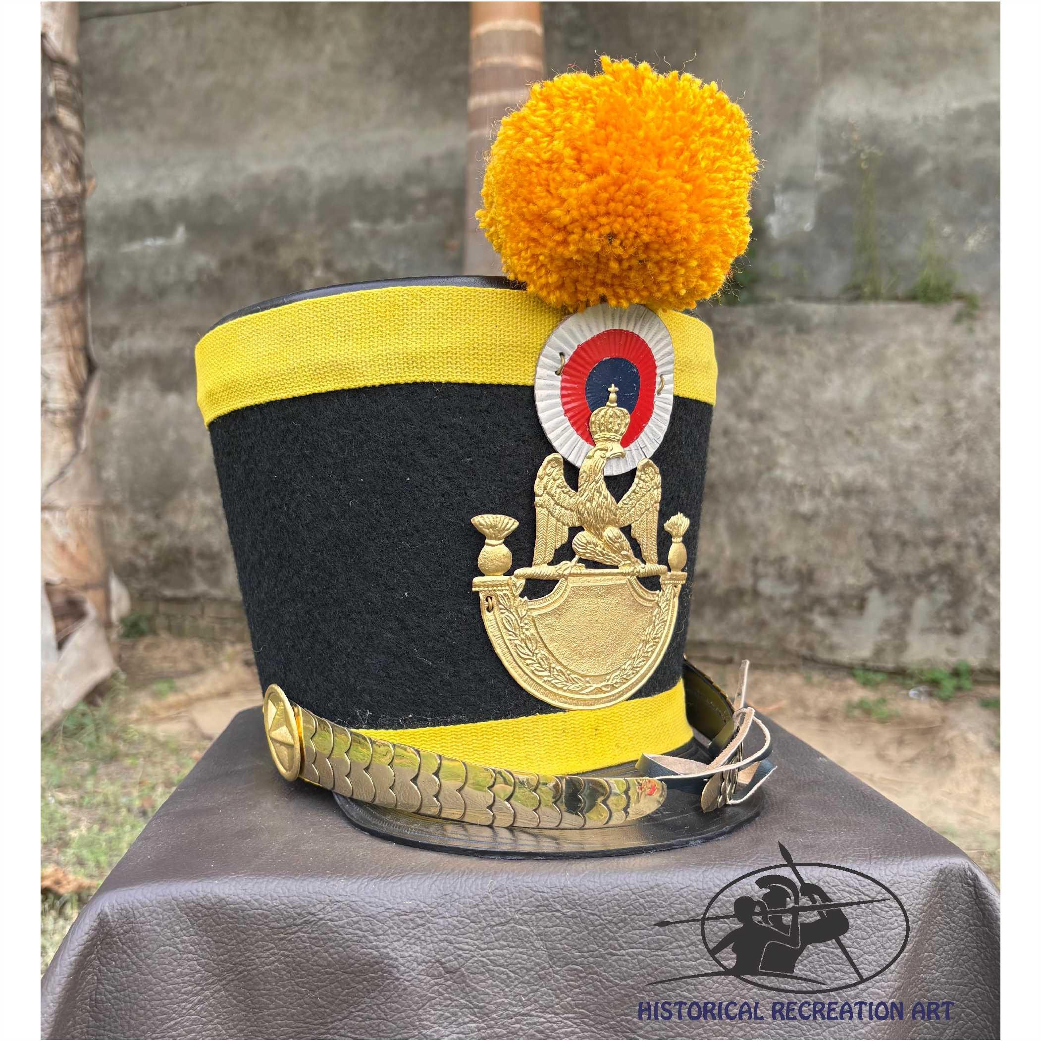 British Army Shako Style Hat Napoleonic Shako Helmet French