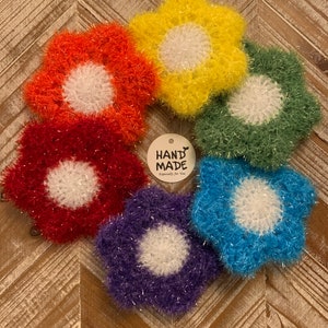 Flower Scrubbies, set of 6