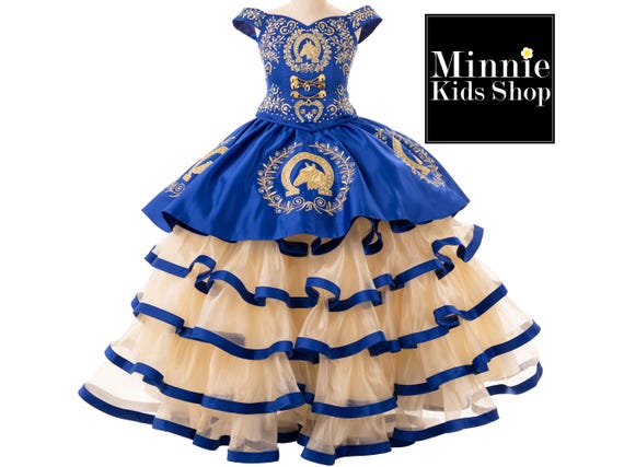 slim fit dress slacks Royal Blue with gold Sequin V Back Dress KD498 – Tres Elegant main image 0
