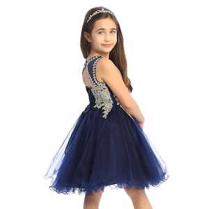 Navy Blue and Gold Bridesmaid Dress - Etsy