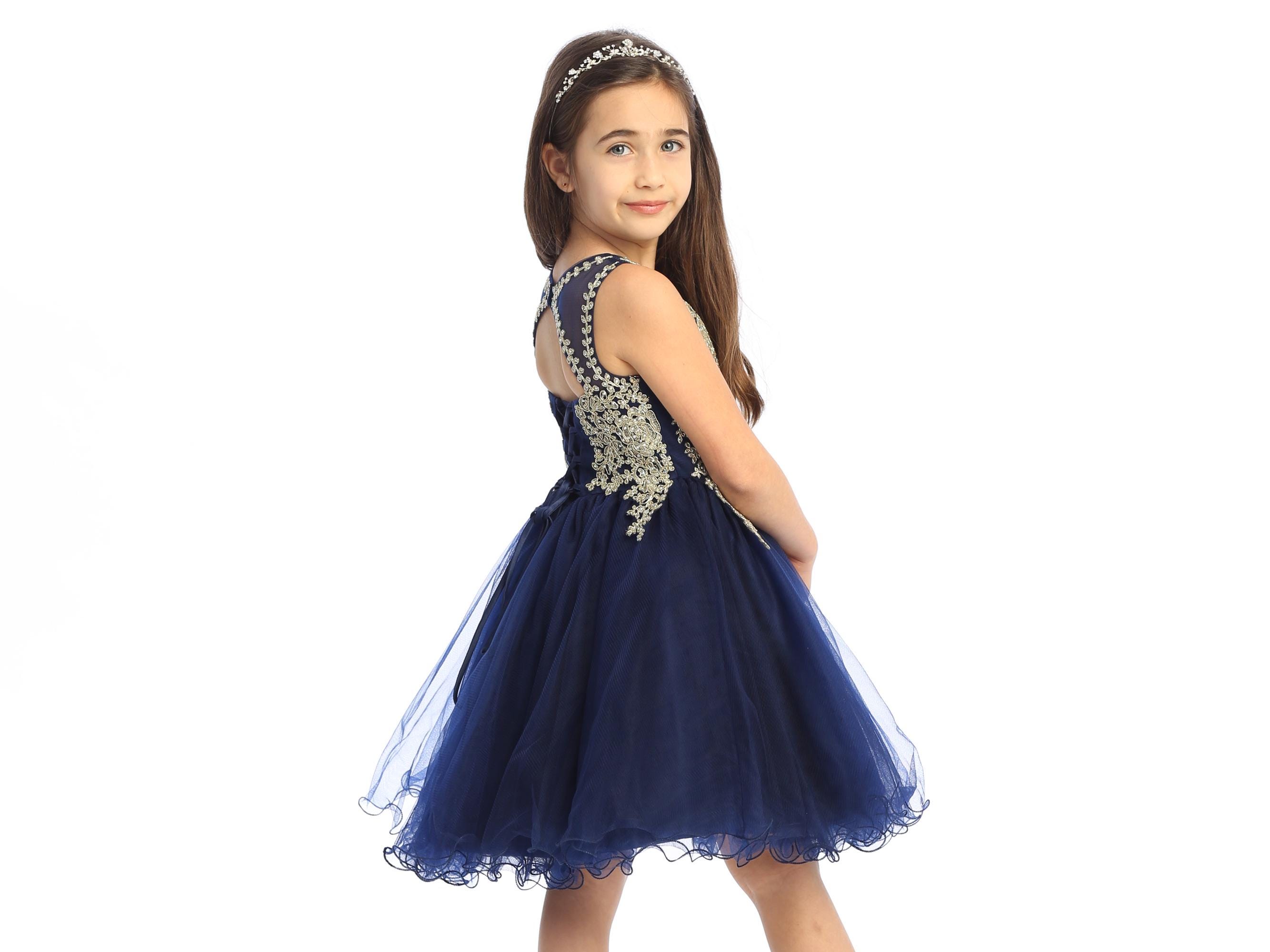 Navy Blue and Gold Bridesmaid Dress - Etsy