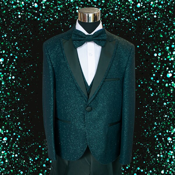 Boy Emerald Green Suits Etsy