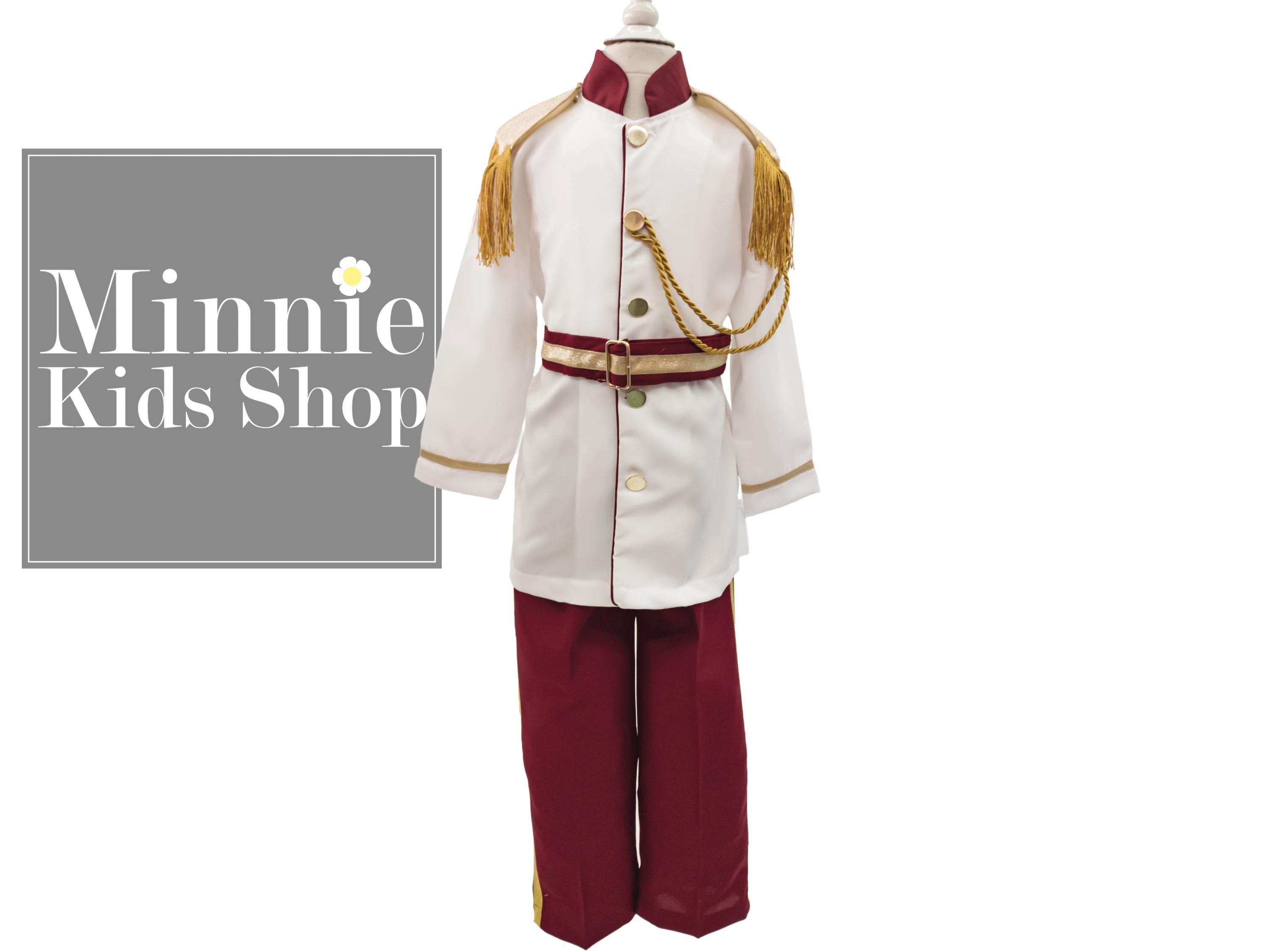 Boy's Prince Charming Costume: Burgundy & White Royal Outfit - Etsy