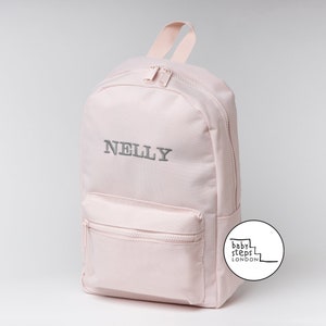 Mini sac à dos rose personnalisé brodé | Enfants Enfants Tout-petits Sac d'école pour la maternelle | sac à dos garçon fille | Idée cadeau personnalisée avec nom et design