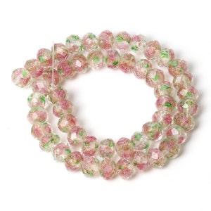 Murano Style Lampwork Glass Beads Millefiori in Clear Glass 10mm loose beads, Multiple Colors, Wholesale DIY Jewelry Making Supplies