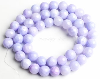 Gemstone Beads, Purple Colored Jade, 15” Strand, Wholesale DIY Jewelry Making Supplies Bracelet Necklace Mala 6, 8, 10 & 12 mm