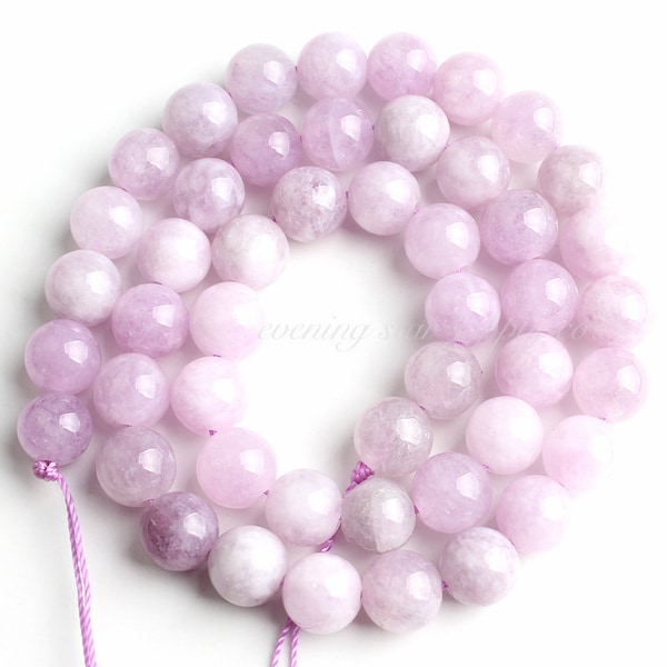 Gemstone Beads, Purple Angelite on 15” Strand, Wholesale DIY Jewelry Making Supplies for Bracelet Necklace Mala 4, 6, 8 & 10 mm