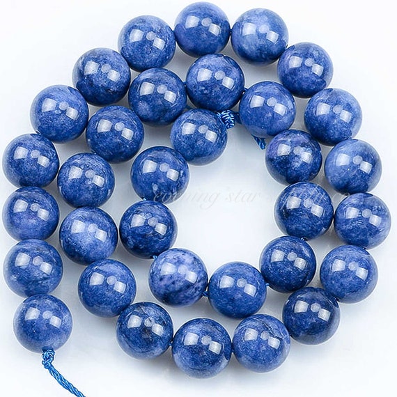 Jewelry DIY Natural Round Blue Kyanite Gemstone Seed Beads Strand 15"9mm 