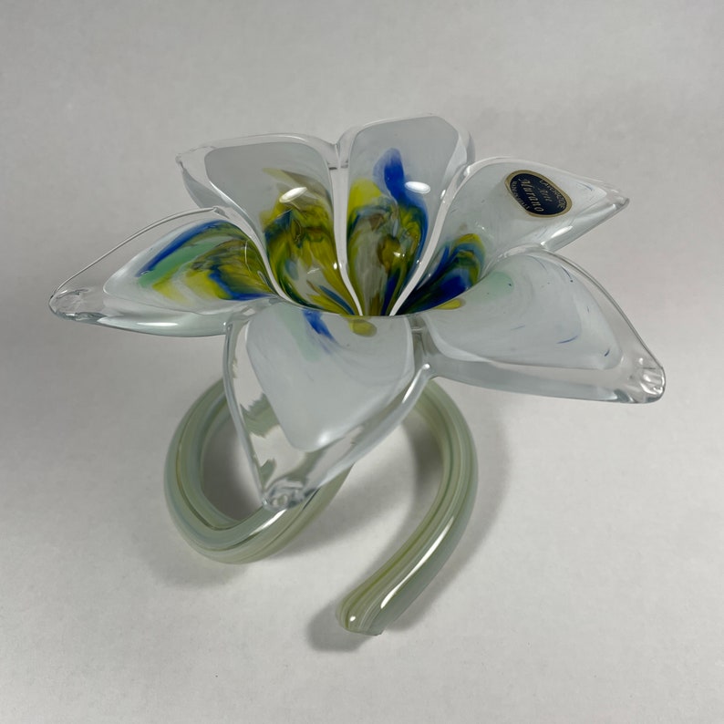 Flower Handblown Flower Handblown Glass Glass Flower Etsy