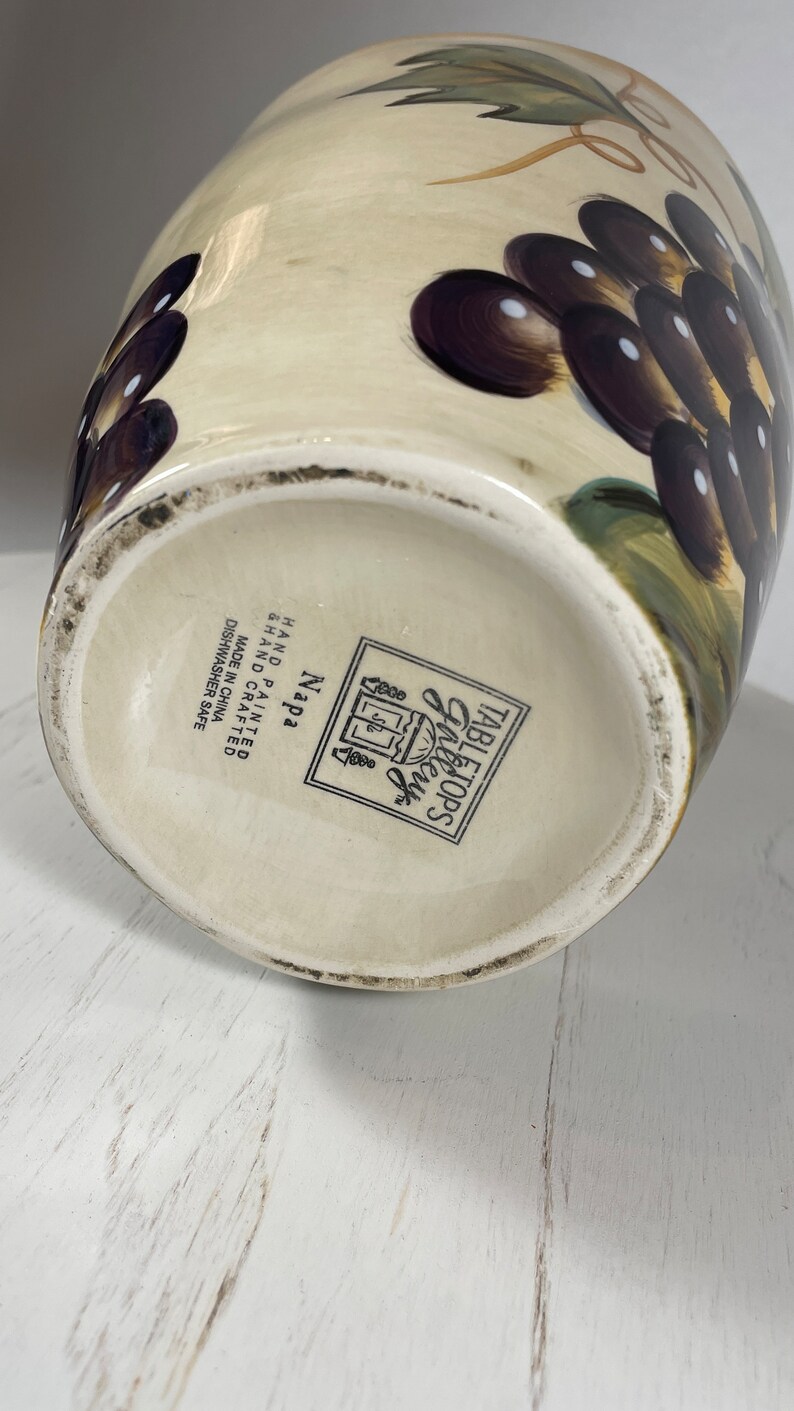 Handmade Painted Grapes Kitchen Canister, Grapes Cansiter, - Etsy