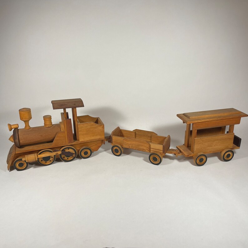 Train, Train Set, Wood Train Set, Handmade Wood Trian Set, Vintage