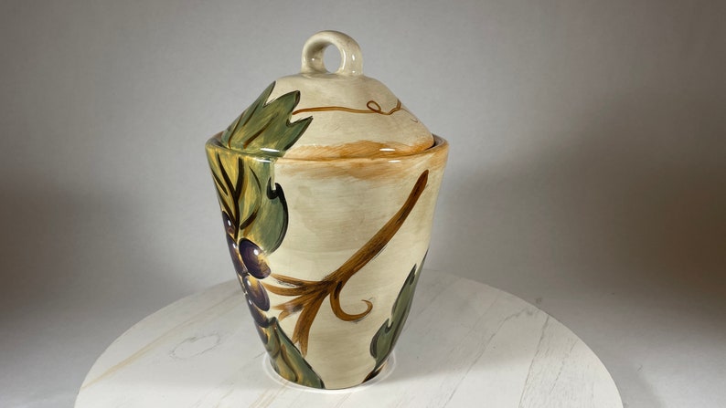 Handmade Painted Grapes Kitchen Canister Grapes Cansiter - Etsy