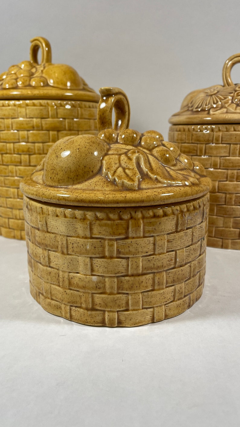 Canister, Canister Set, 3 Piece Canister Set, Handmade Canister Set