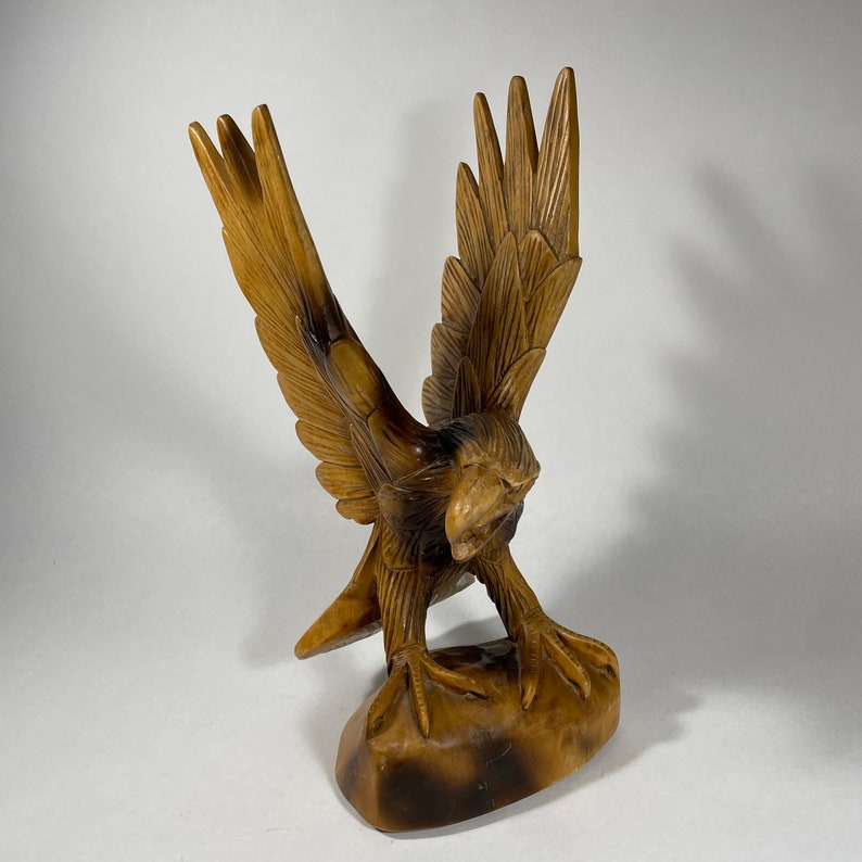 Eagle Eagle Statue Wood Eagle Statue Wood Eagle Hand Etsy
