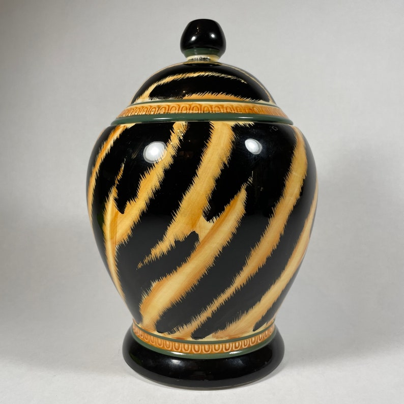 Ginger Jar Jar Urn Zebra Jar Zebra Ginger Jar Zebra Etsy