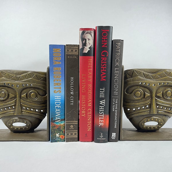 Super Cool Cast Iron Tribal Bookends