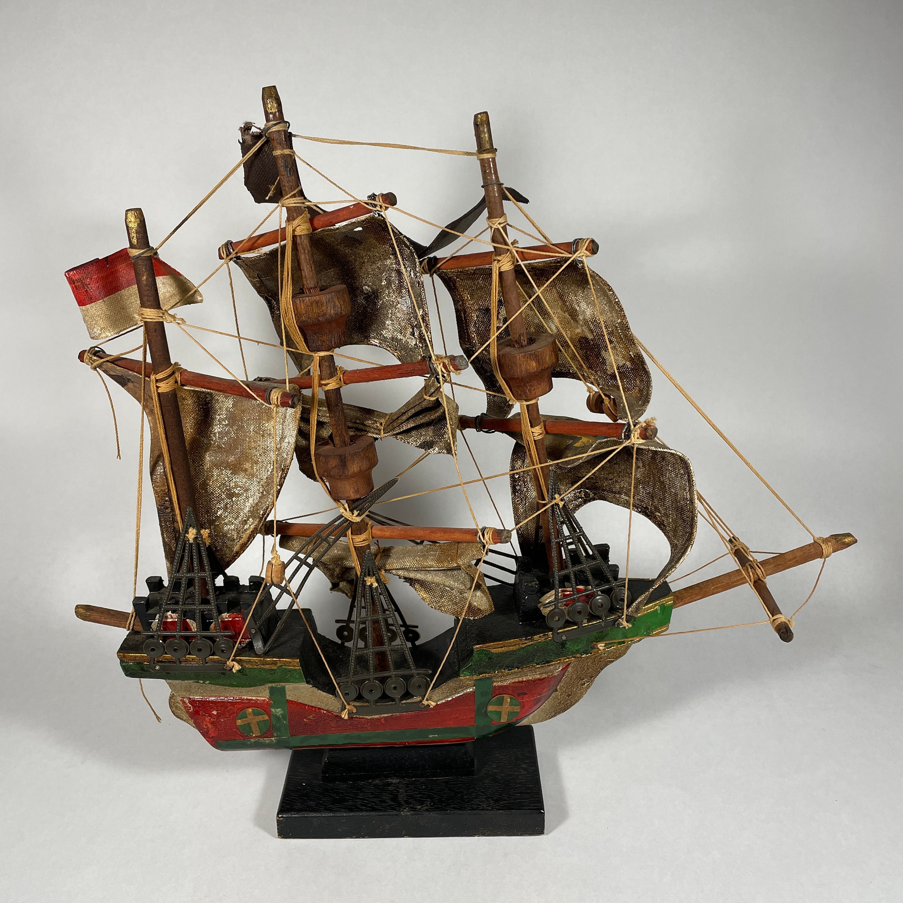 Pirate Ship Pirate Ship Model Vintage Pirate Ship Handmade - Etsy