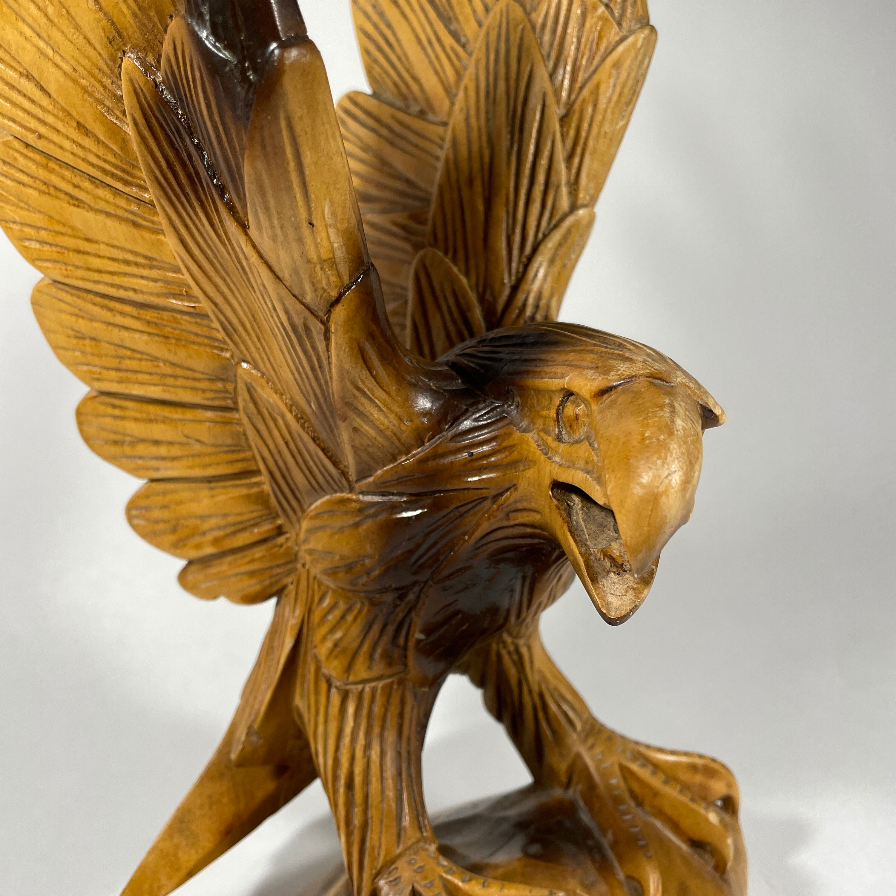 Eagle Eagle Statue Wood Eagle Statue Wood Eagle Hand Etsy