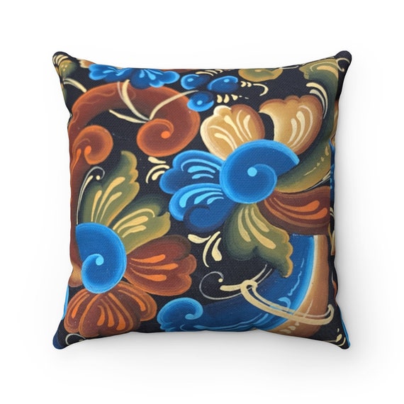 Throw Pillow Floral Design Etsy