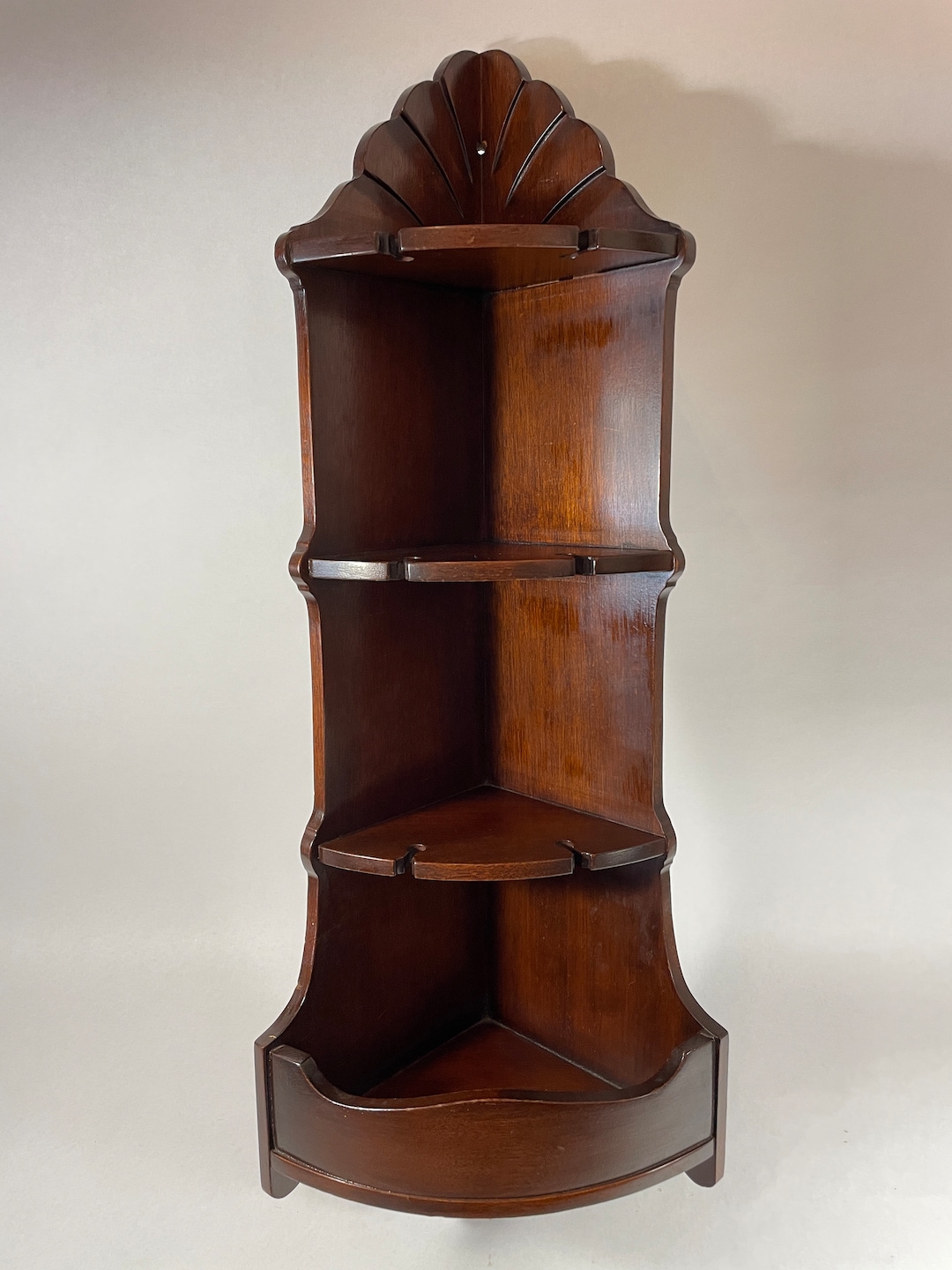 Vintage Wood Corner Shelf With 4 Shelves Etsy