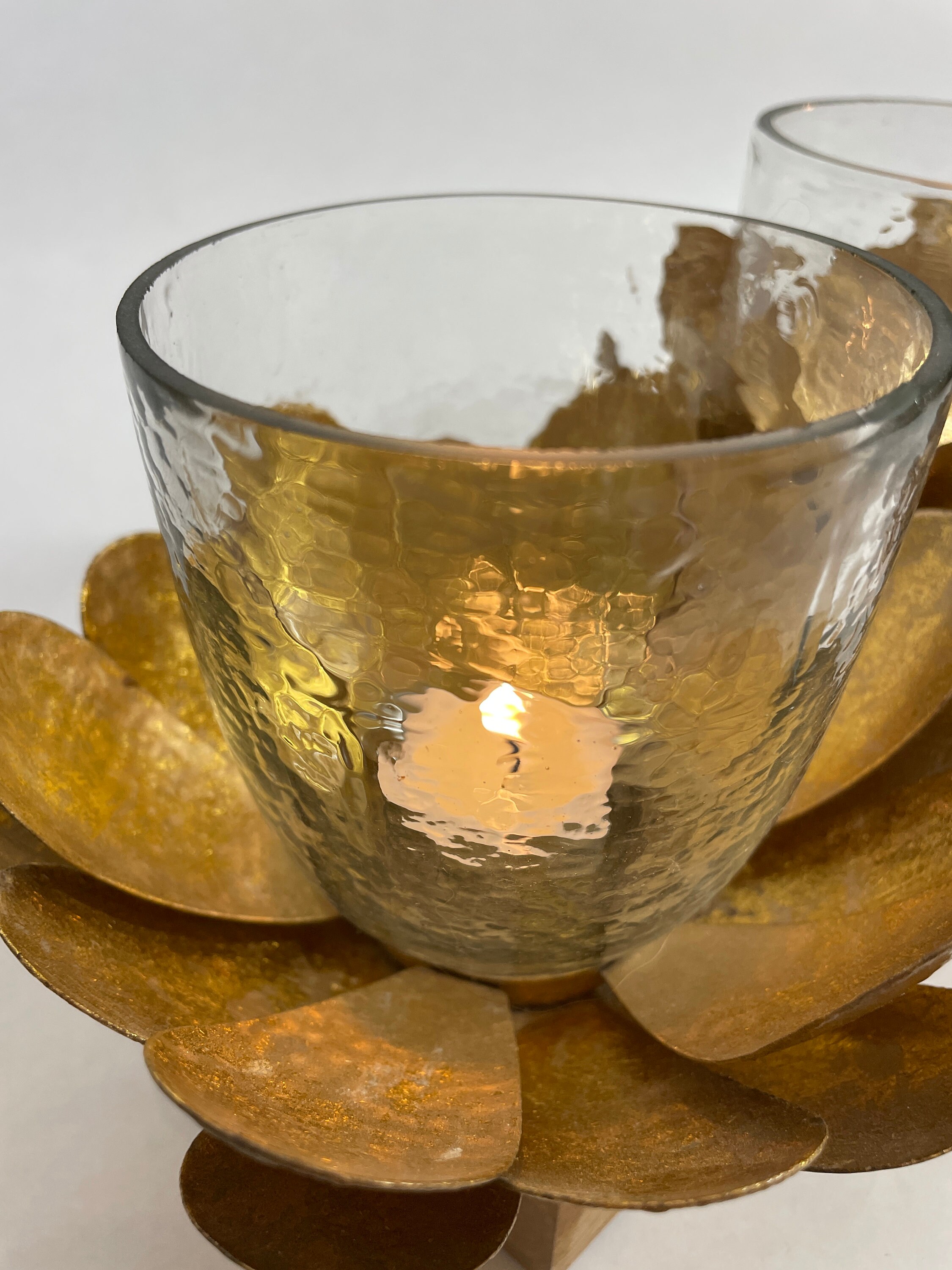 5candle Holder Handmade, Wood and Metal Candle Holder, Candle Holder