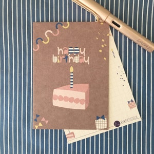 Postkarte, Happy Birthday, Geburtstag, Glückwunschkarte, Geburtstagskarte in A6