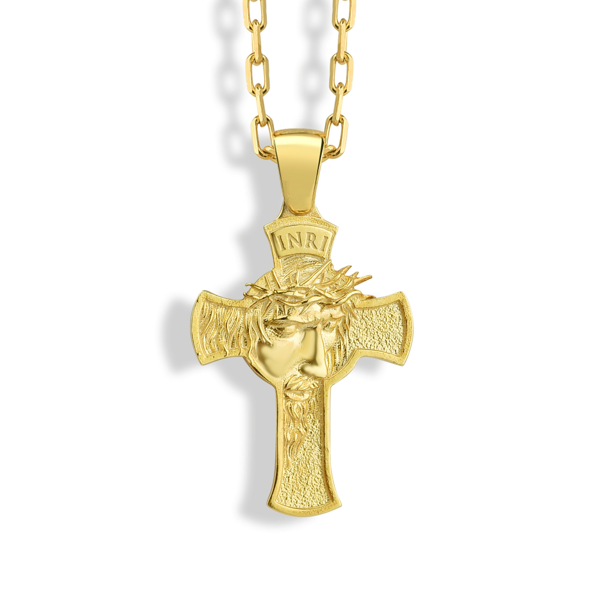 Collana Placcata Oro 18 K Crocifisso Gesù - Foto 4