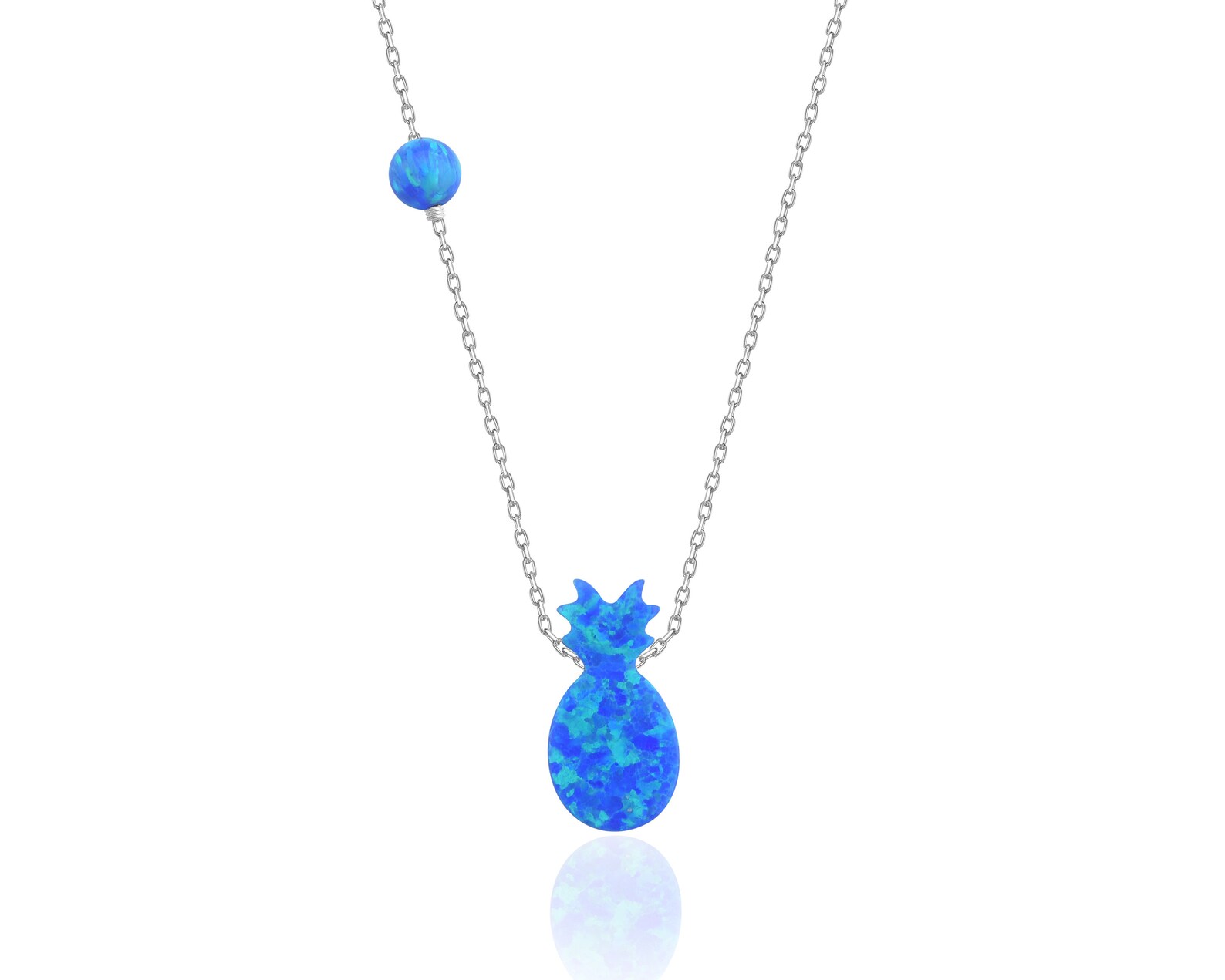 Opal Pineapple Platinum-Plated Earrings main image 1