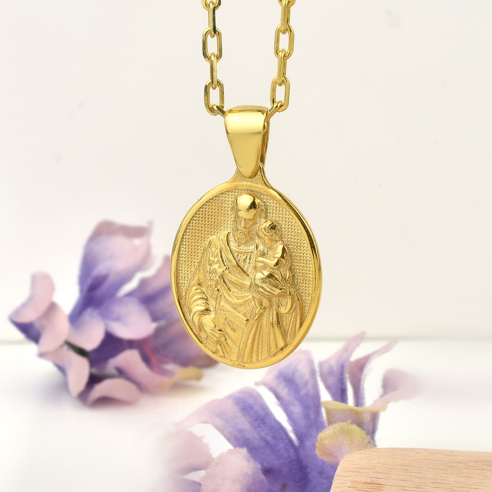 Collana Da Uomo Cattolica Con San Giuseppe Da Copertino - Foto 8