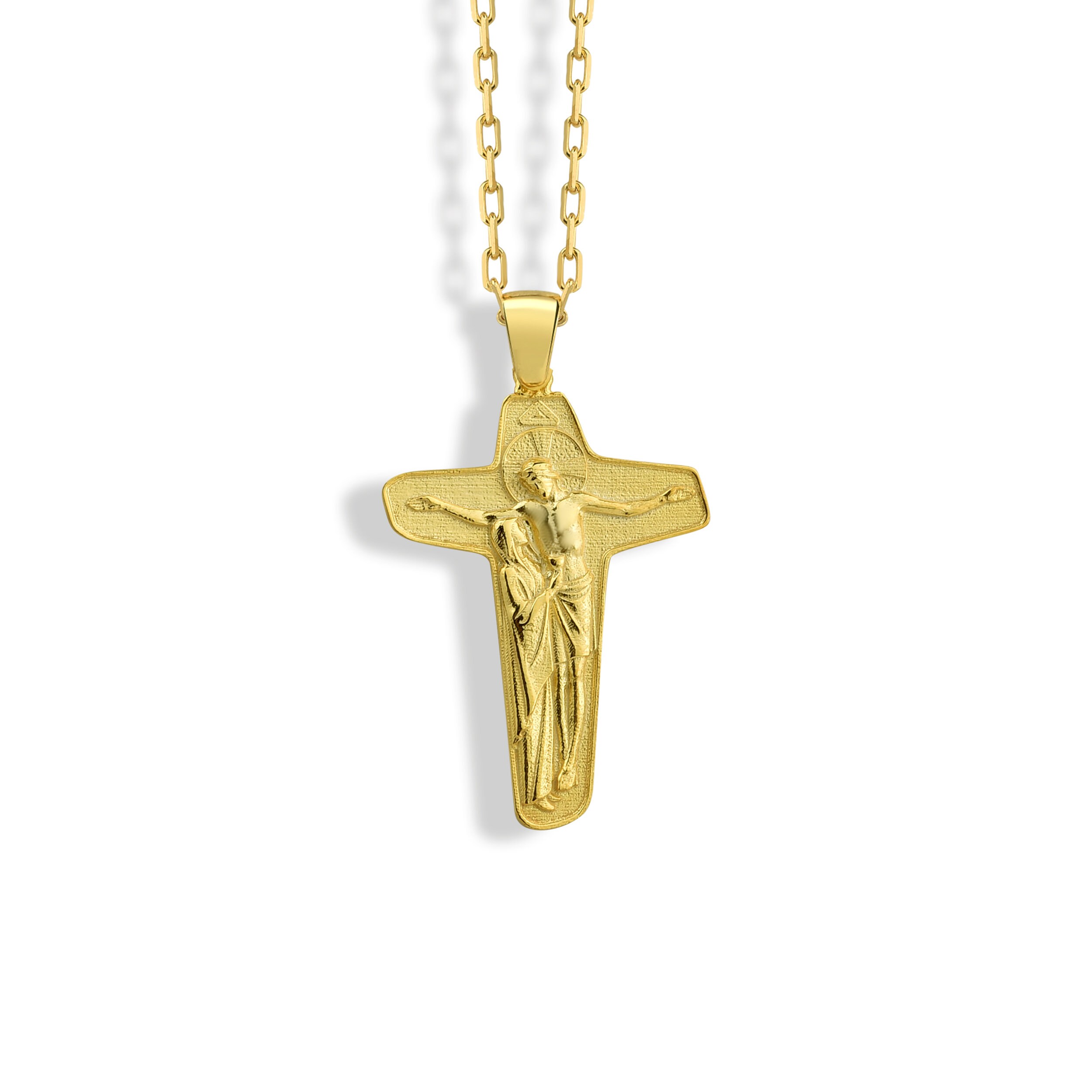 Collana con ciondolo croce cristiana Gesù Crocifisso Vergine