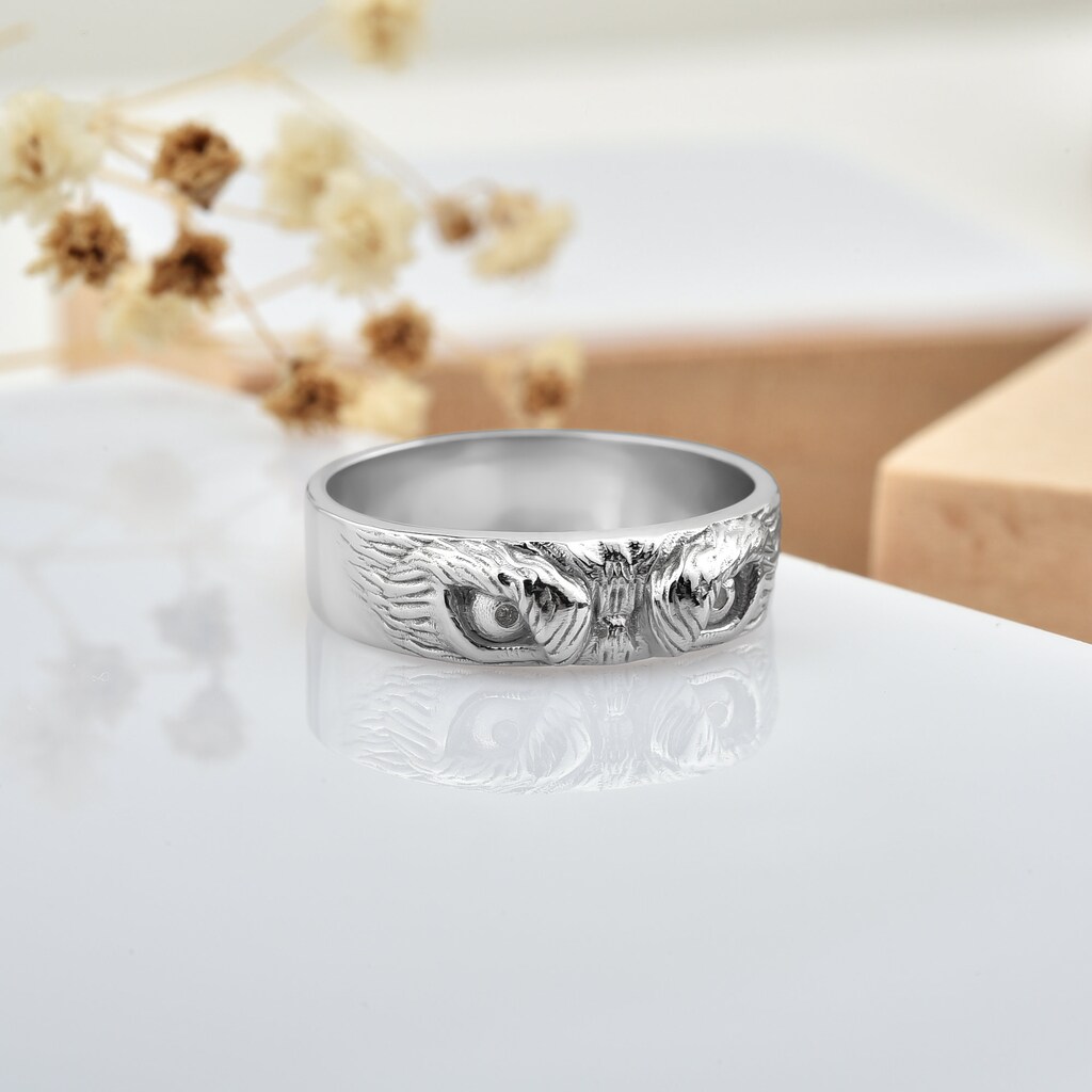 Anello Gufo In Argento 925 – Regolabile E Aperto, Portafortuna Stile Retrò Per Donne, Idea Regalo Simbolica Per Fidanzate E Amiche