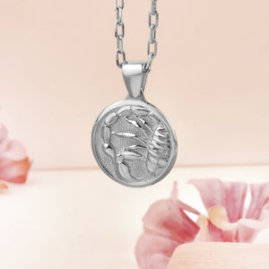 Scorpio necklace for birthday gift, 10K gold scorpion pendant for astrology gift, Scorpio zodiac silver jewelry for women