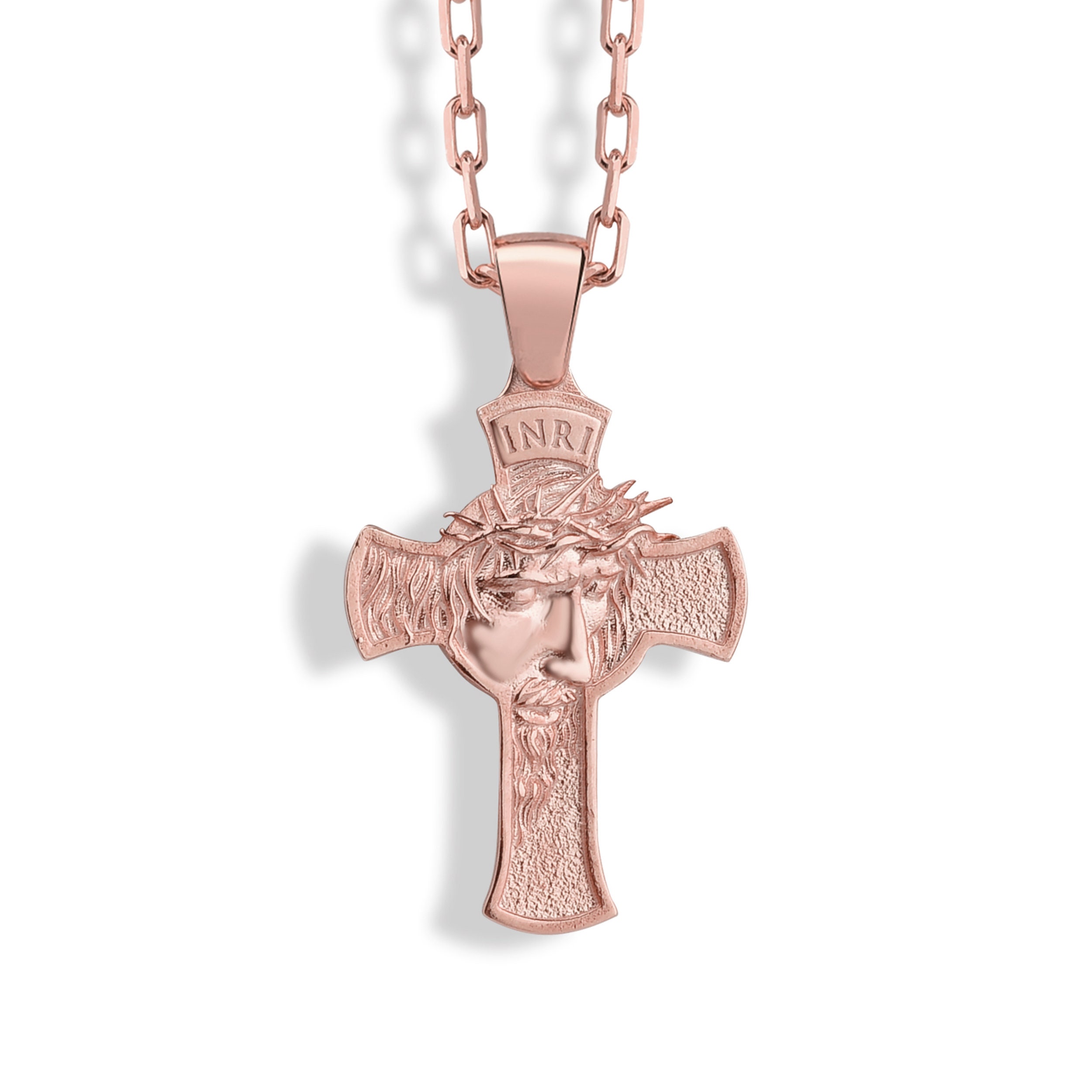 Herren Damen Massiv 925 Sterling Silber Kruzifix Kreuz Jesus Anhänger