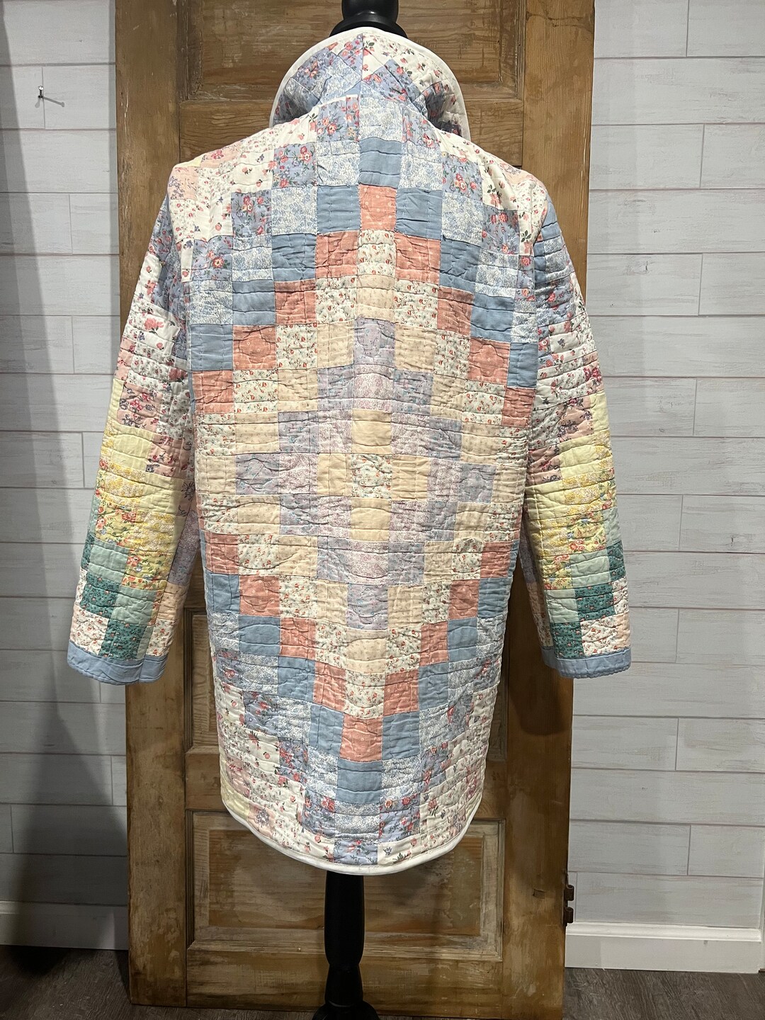 Floral Vintage Quilt Coat Etsy