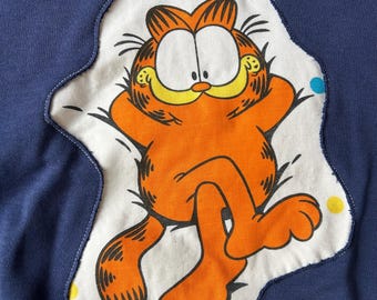 Garfield Sweatshirt, vintage, up-cycled bedsheet