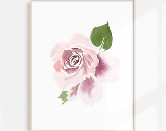 Dusty Rose Botanical Art Print