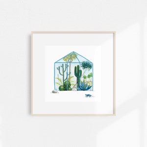 Greenhouse & Armadillo Art Print 8x8 image 2