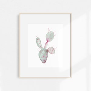 Prickly Pear Cactus Art Print 8x10, 11x14 image 3